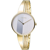 Calvin Klein Drift Silver Dial Gold Steel Strap Watch for Women - K6S2N516