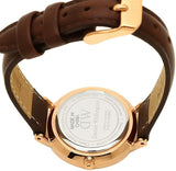 Daniel Wellington Classic Petite St Mawes Black Dial Brown Leather Strap Watch For Women - DW00100225