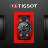 Tissot T Race Cycling Black Dial Two Tone Rubber Strap Watch For Men - T111.417.37.441.06