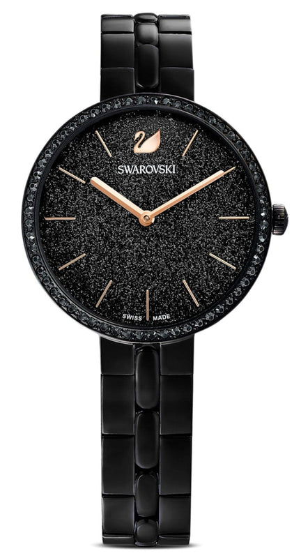 Swarovski Cosmopolitan PVD Black Dial Black Steel Strap Watch for Women - 5547646