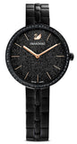 Swarovski Cosmopolitan PVD Black Dial Black Steel Strap Watch for Women - 5547646