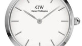 Daniel Wellington Iconic Link White Dial Silver Steel Strap Watch For Women - DW00100207