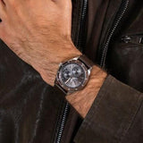 Tommy Hilfiger Austin Grey Dial Brown Leather Strap Watch for Men - 1791637