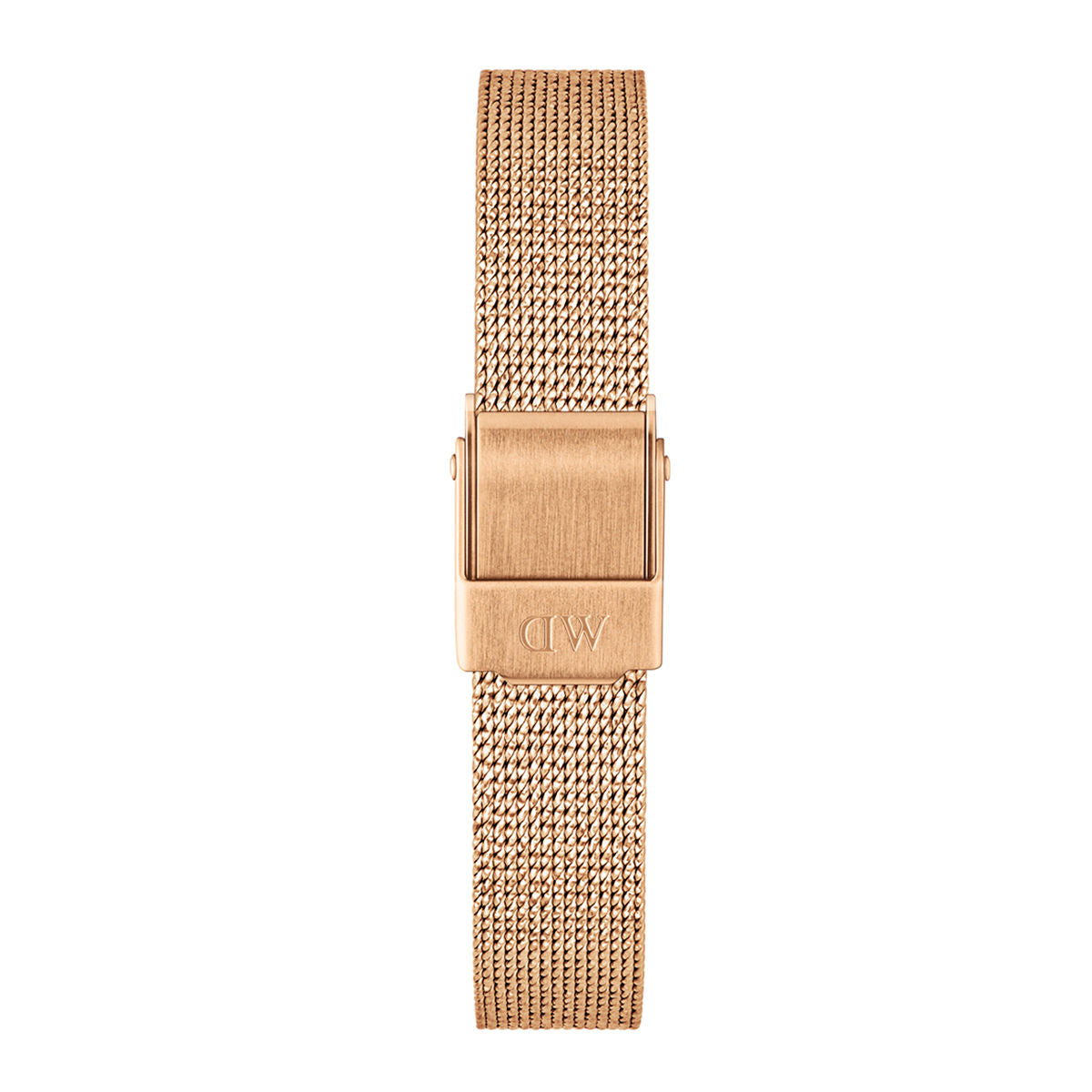 Daniel Wellington Quadro Melrose Black Dial Rose Gold Mesh Bracelet Watch For Women - DW00100432