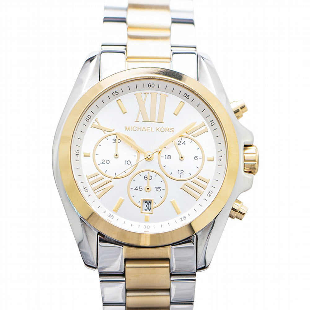 Michael Kors Bradshaw Silver Dial Two Tone Steel Strap Watch for Women - MK5627