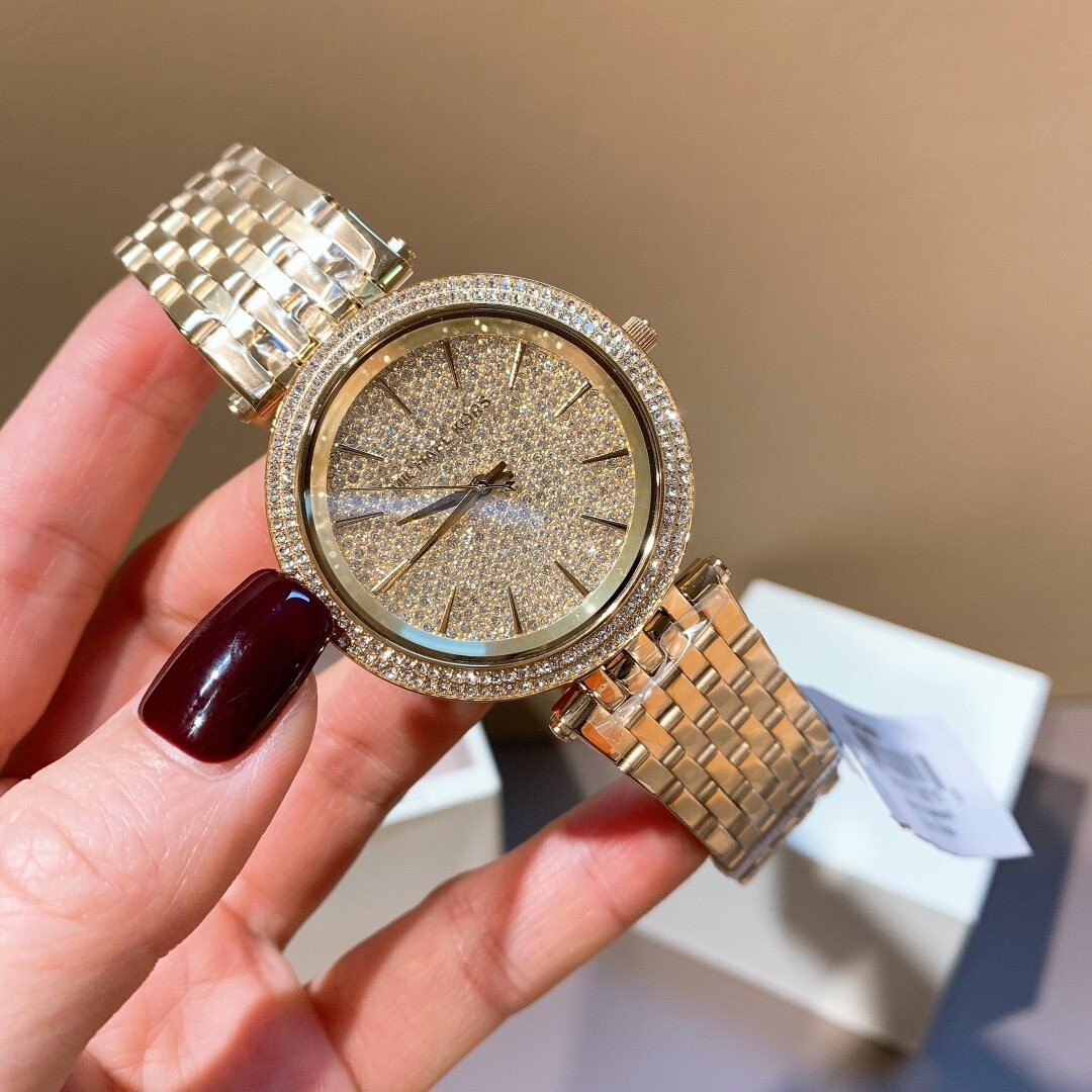 Michael Kors Darci Gold Dial Gold Steel Strap Watch for Women - MK3438