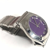Marc Jacobs Purple Dial Silver Steel Strap Watch for Women - MBM3032