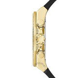 Guess Momentum Chronograph Diamonds Black Dial Black Silicone Strap Watch For Men - GW0518G2