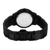 Daniel Wellington Iconic Link Ceramic Black Dial Black Steel Strap Watch For Women - DW00100414