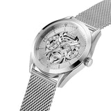Guess Tailor Multifunction Silver Dial Silver Mesh Bracelet Watch for Men - GW0368G1