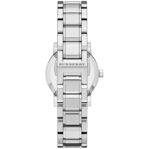 Burberry The City Silver Diamonds Dial Silver Steel Strap Watch for Women - BU9230