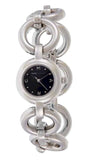 Marc Jacobs Amy Black Dial Silver Steel Strap Watch for Women - MBM3004