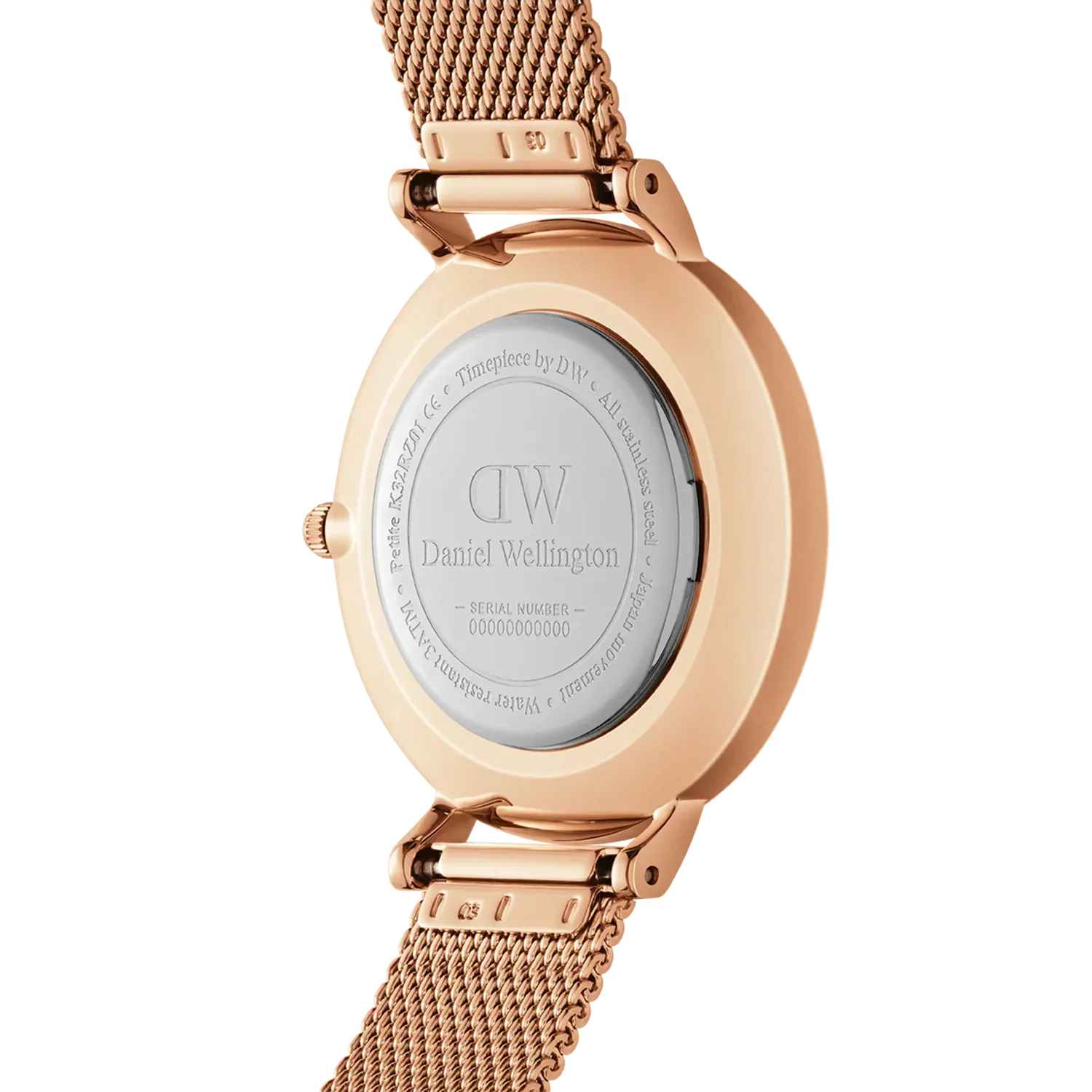 Daniel Wellington Classic Petite Melrose White Dial Rose Gold Mesh Bracelet Watch For Women - DW00100163