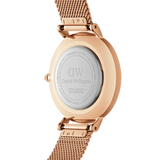 Daniel Wellington Classic Petite Melrose White Dial Rose Gold Mesh Bracelet Watch For Women - DW00100163