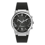 Salvatore Ferragamo Sapphire Chrono Black Dial Black Silicone Strap Watch for Men - SFME00121