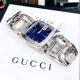 Gucci G Gucci Blue Dial Silver Steel Strap Watch For Women - YA125405