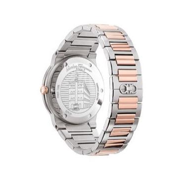 Salvatore Ferragamo Sapphire Blue Dial Two Tone Steel Strap Watch for Men - SFHP007-20