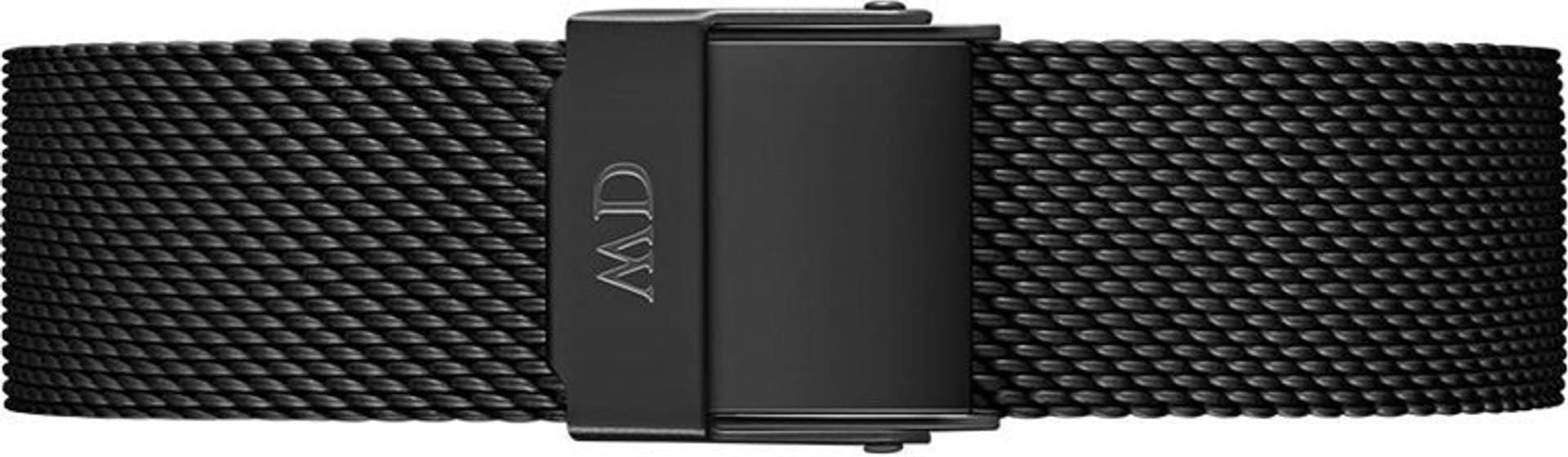 Daniel Wellington Petite Ashfield Black Dial Black Mesh Strap Watch for Women - DW00100307