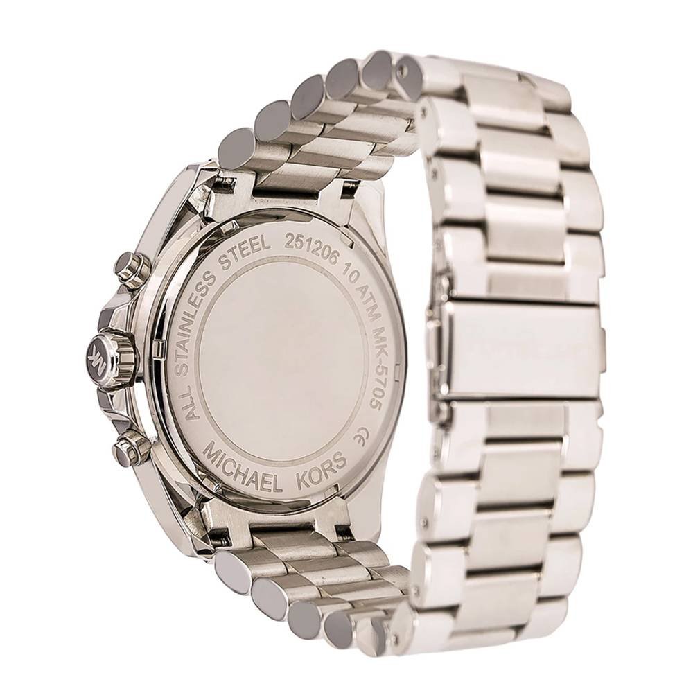 Michael Kors Bradshaw Black Dial Silver Steel Strap Watch for Men - MK5705