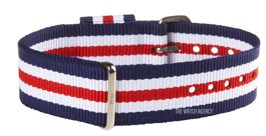 Daniel Wellington Classic Canterbury White Dial Two Tone NATO Strap Watch For Women - DW00100030