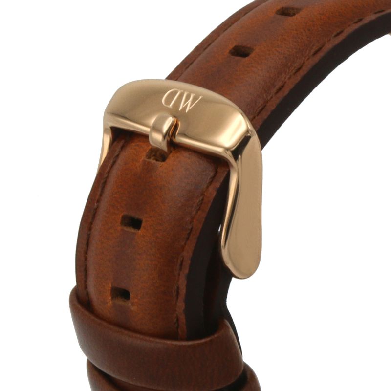 Daniel Wellington Classic St. Mawes White Dial Brown Leather Strap Watch for Men - DW00100035