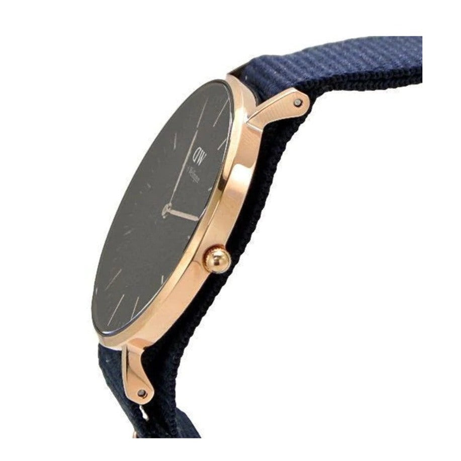 Daniel Wellington Classic Bayswater Black Dial Black NATO Strap Watch For Men - DW00100277