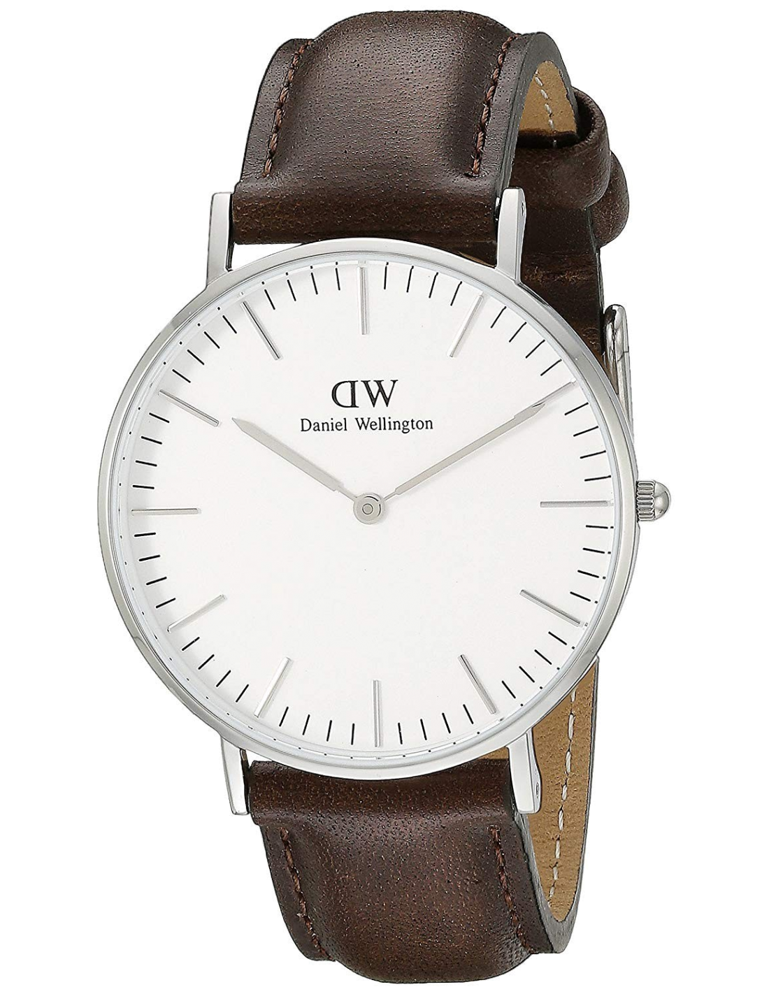 Daniel Wellington Classic Bristol Quartz White Dial Brown Leather Strap Watch For Men - DW00100023