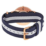 Daniel Wellington Classy Glasgow White Dial Two Tone Nylon Strap Watch For Women - DW00100078