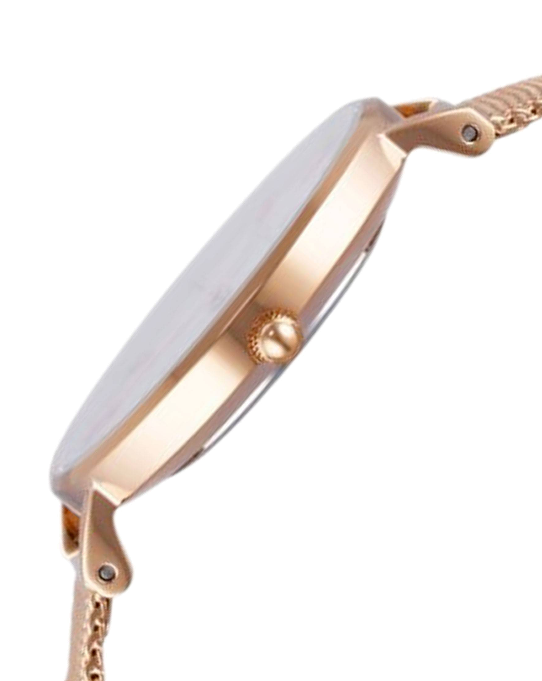 Daniel Wellington Classic Petite White Dial Rose Gold Mesh Bracelet Watch For Women - DW00100219