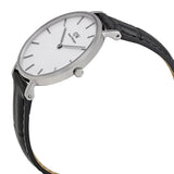 Daniel Wellington Classic Petite Reading White Dial Black Leather Strap Watch For Women - DW00100185