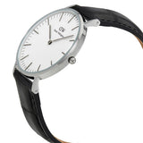 Daniel Wellington Classic Reading White Dial Black Leather Strap Watch For Women - DW00100058