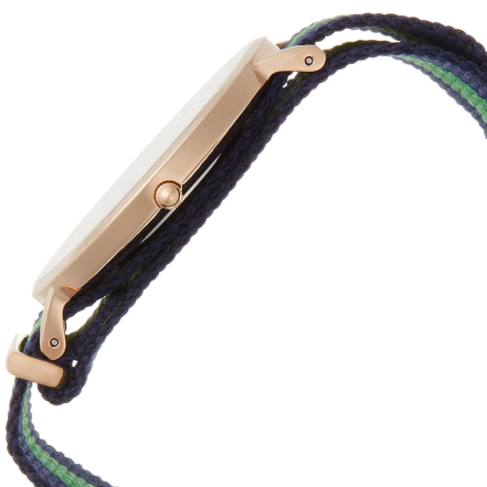 Daniel Wellington Classic Warwick White Dial Two Tone Nylon Strap Watch for Men - DW00100005