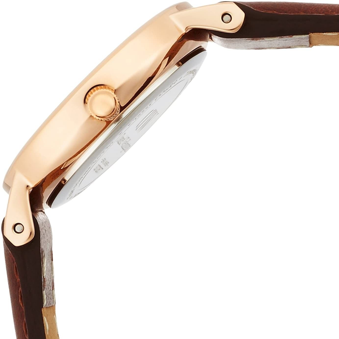 Daniel Wellington Classy St Mawes White Dial Brown Leather Strap Watch For Women - DW00100059