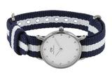 Daniel Wellington Classy Glasgow White Dial Two Tone NATO Strap Watch For Women - DW00100074