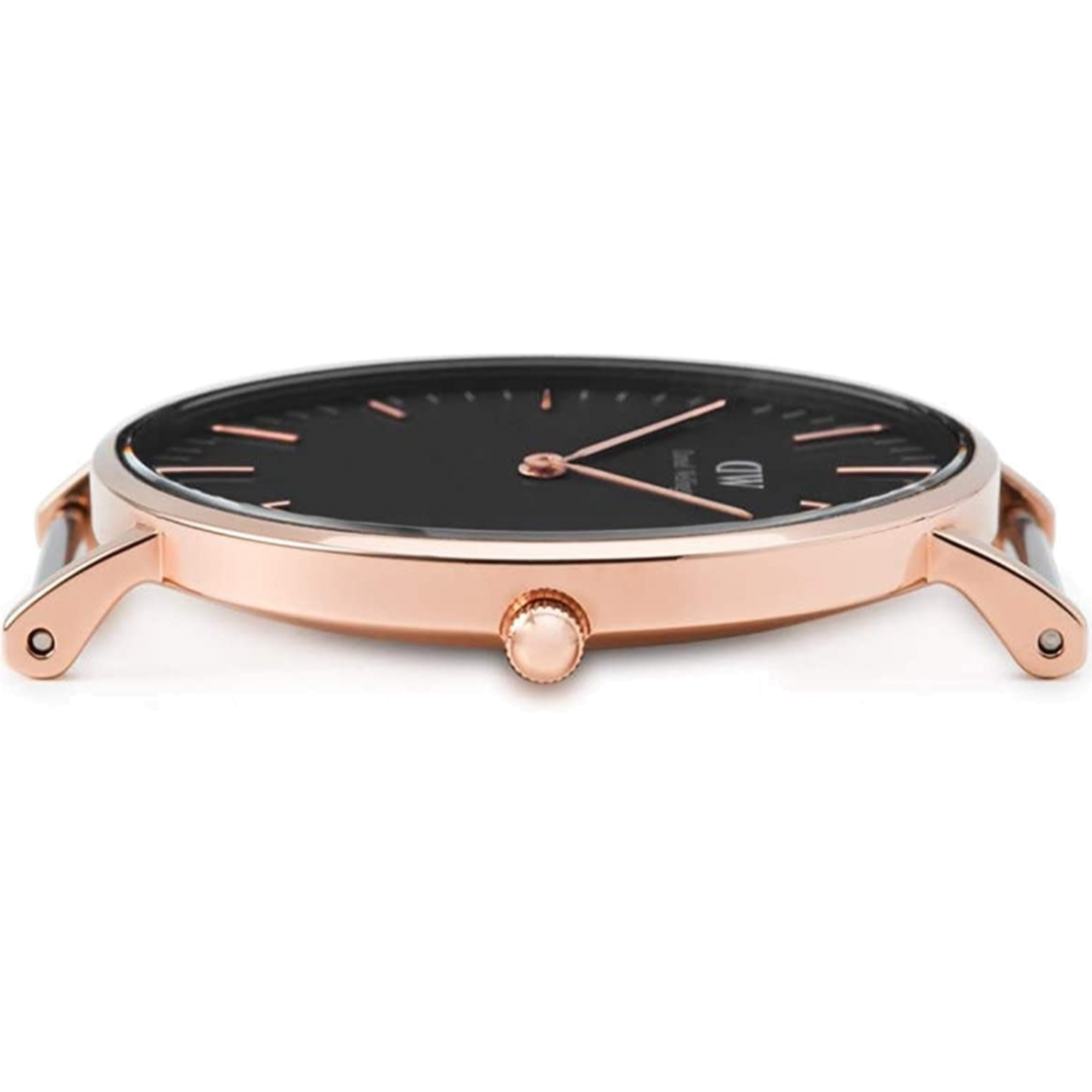 Daniel Wellington Classic Reading Black Dial Black Leather Strap Watch For Men - DW00100129