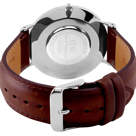 Daniel Wellington Classic St Mawes Black Dial Brown Leather Strap Watch For Men - DW00100130