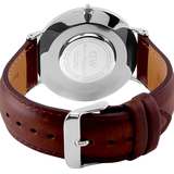 Daniel Wellington Classic St Mawes Black Dial Brown Leather Strap Watch For Men - DW00100130