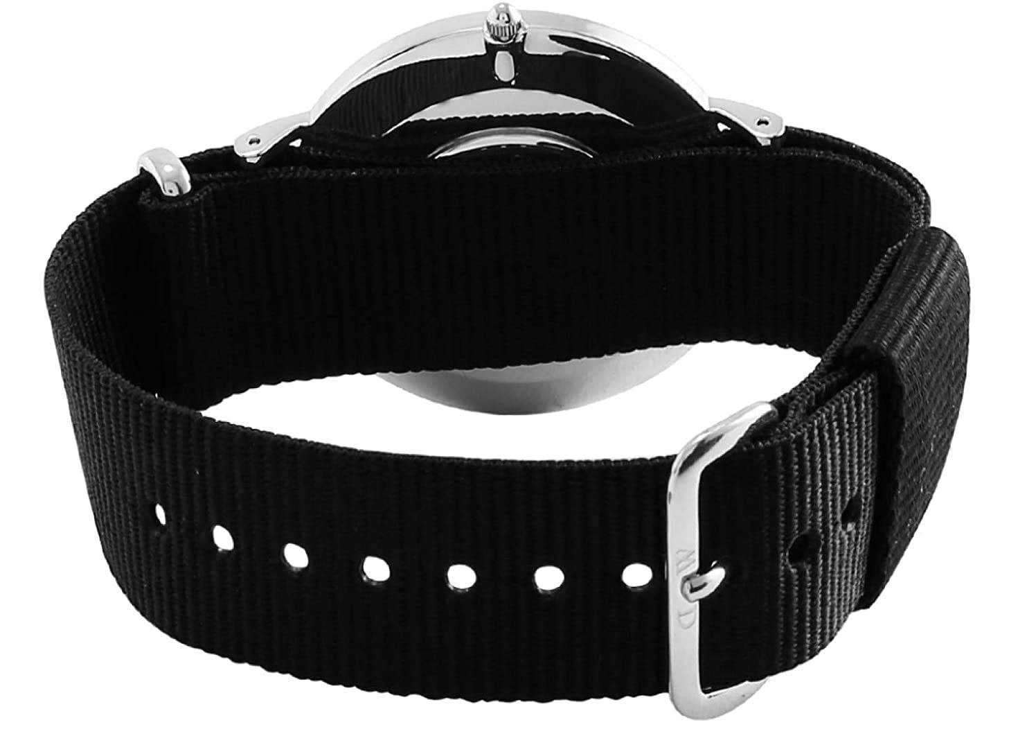 Daniel Wellington Classic Cornwall Black Dial Black Nylon Strap Watch For Women - DW00100149