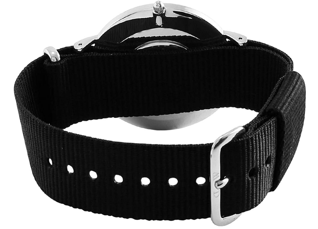 Daniel Wellington Classic Cornwall Black Dial Black Nylon Strap Watch For Women - DW00100149