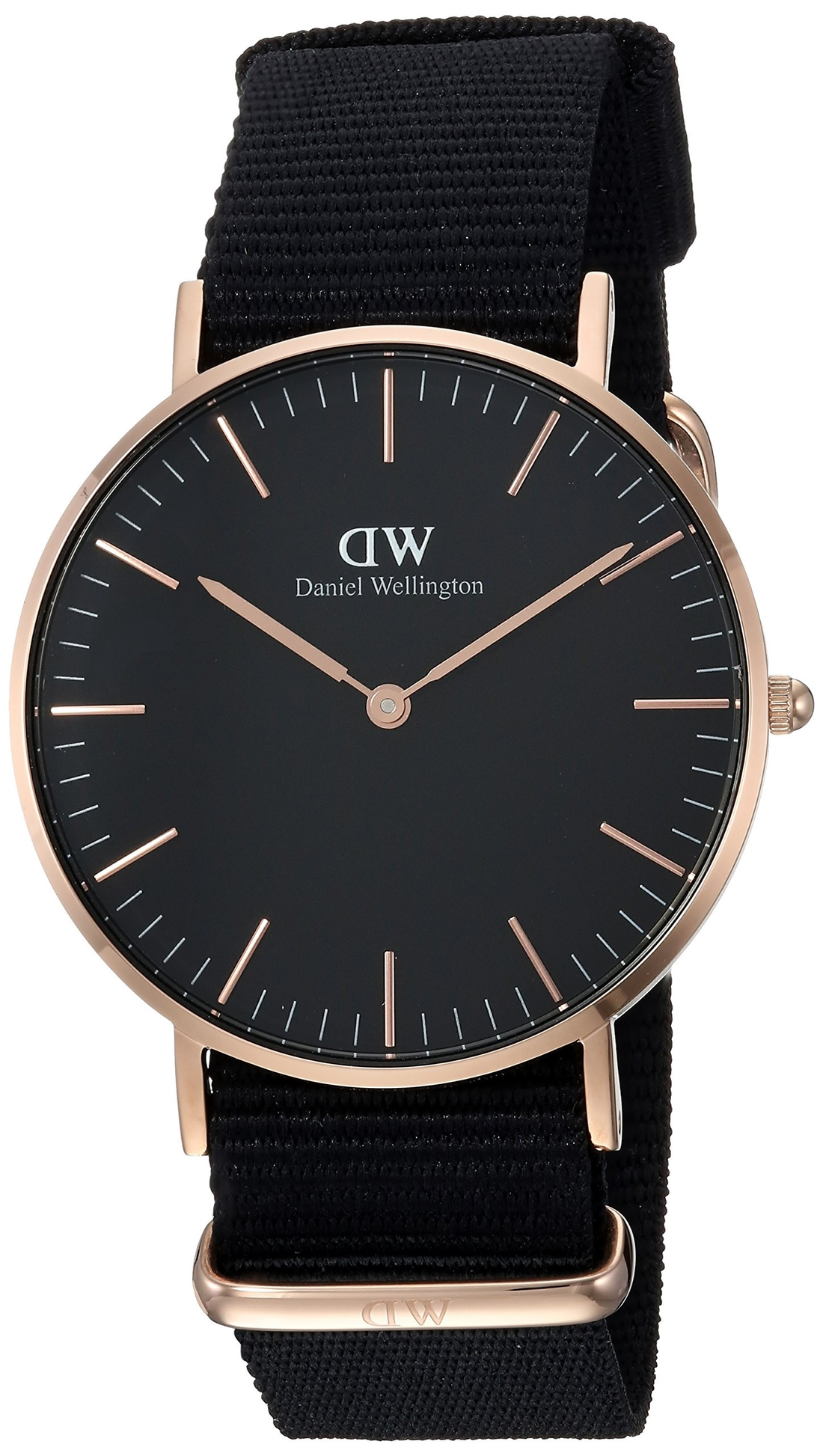 Daniel Wellington Classic Cornwall Black Dial Black NATO Strap Watch For Women - DW00100150