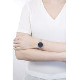 Daniel Wellington Petite Sterling Black Dial Silver Mesh Bracelet Watch For Women - DW00100218