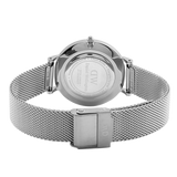 Daniel Wellington Petite Sterling Black Dial Silver Mesh Bracelet Watch For Women - DW00100218