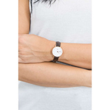 Daniel Wellington Classic Petite York White Dial Brown Leather Strap Watch For Women - DW00100232