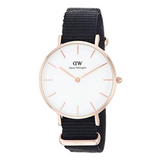 Daniel Wellington Classic Petite Cornwall White Dial Green NATO Strap Watch For Women - DW00100253