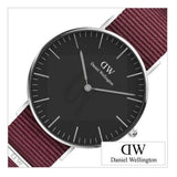 Daniel Wellington Classic Roselyn Black Dial Red NATO Strap Dial Watch For Women - DW00100270