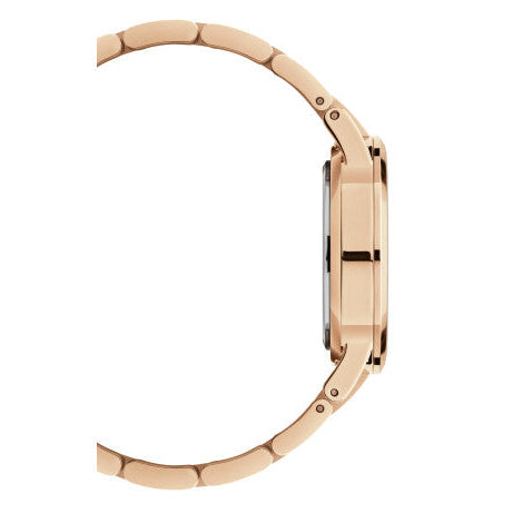 Daniel Wellington Iconic Link White Dial Rose Gold Steel Strap Watch For Women - DW00100211