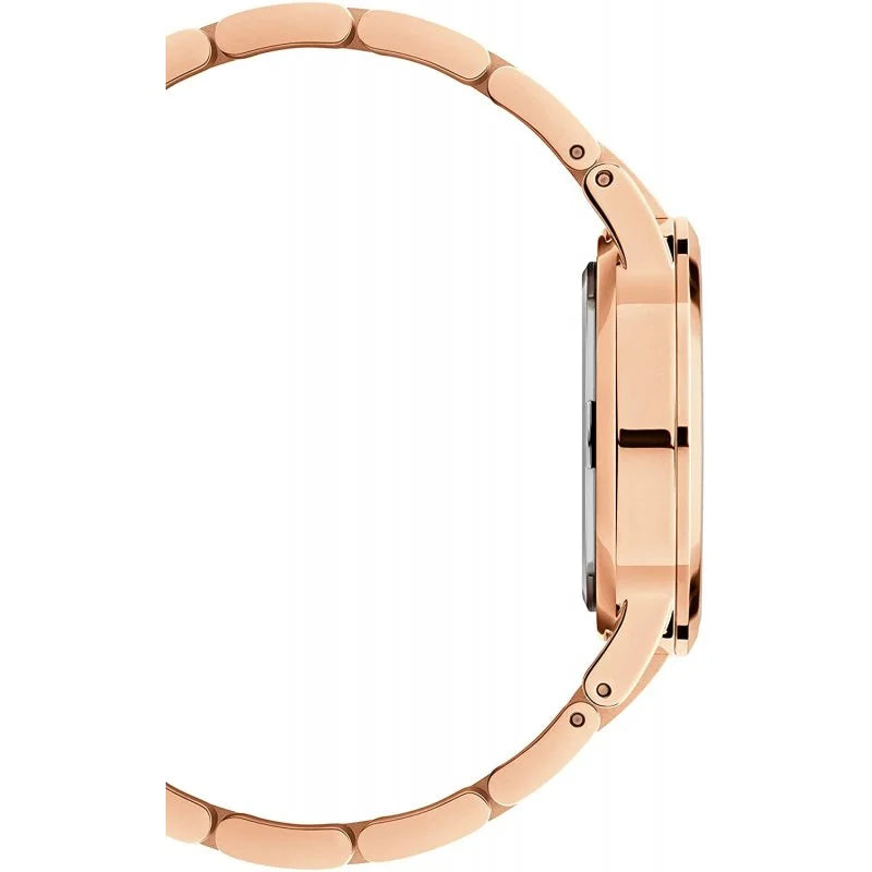 Daniel Wellington Iconic Link White Dial Rose Gold Steel Strap Watch for Women - DW00100213