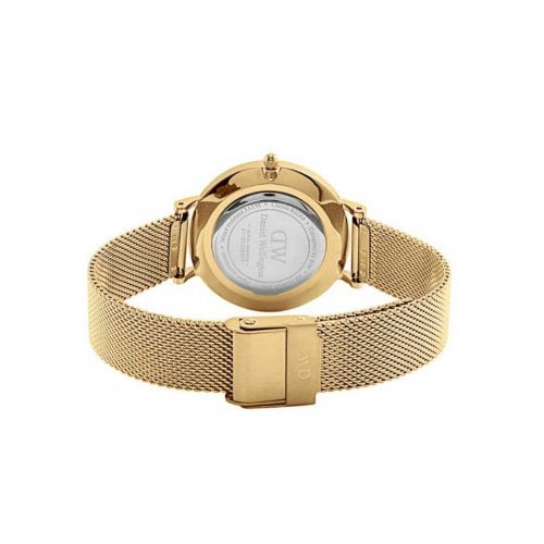 Daniel Wellington Classic Petite White Dial Gold Mesh Bracelet Watch For Women - DW00100348
