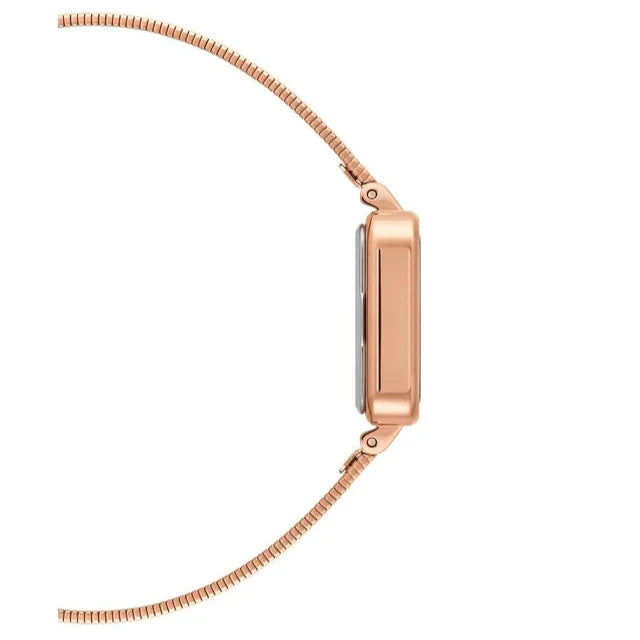 Daniel Wellington Quadro Studio White Dial Rose Gold Mesh Strap Watch For Women - DW00100517