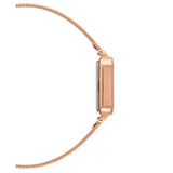 Daniel Wellington Quadro Studio White Dial Rose Gold Mesh Strap Watch For Women - DW00100517